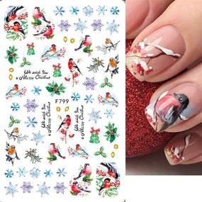 img 2 attached to Christmas Stickers Snowflake Self Adhesive Supplies Foot, Hand & Nail Care