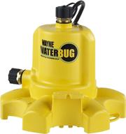 💪 efficient submersible pump: wayne wwb waterbug 1/6 hp 1350 gph with multi-flo technology and removal tool - yellow logo