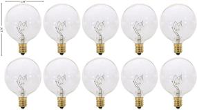 img 3 attached to (10 Pack) G16.5 Clear Finish Decorative (E12) Candelabra Base Globe Shape Incandescent 120V G16 1/2 Light Bulbs (60 Watts)
