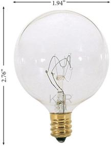 img 2 attached to (10 Pack) G16.5 Clear Finish Decorative (E12) Candelabra Base Globe Shape Incandescent 120V G16 1/2 Light Bulbs (60 Watts)