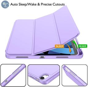 img 2 attached to ZryXal iPad Air 4 Case 2020 - 10.9 Inch, Clove Purple - Pencil Holder, Touch ID, Auto Wake/Sleep