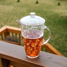 img 1 attached to 🍋 Lily's Home Break-Resistant Plastic Pitcher: A Stylish and Safe Outdoor/Indoor Tableware for Lemonade, Iced Tea, or Fruity Delights (BPA-Free, 78 oz.)