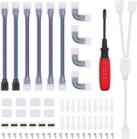 img 4 attached to 🔌 HitLights RGB 10mm Strip Lights Connector Kit - 46pcs 8 Types LED Light Connectors for 5050 RGB LED Strip Lights - Easy Installation, No Tools or Soldering Required - Unwired Connectors for Superior Accessibility