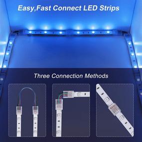 img 2 attached to 🔌 HitLights RGB 10mm Strip Lights Connector Kit - 46pcs 8 Types LED Light Connectors for 5050 RGB LED Strip Lights - Easy Installation, No Tools or Soldering Required - Unwired Connectors for Superior Accessibility