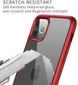 img 3 attached to 📱 Red iPhone 11 Full-Body Case with Tempered Glass Screen Protector - Heavy-Duty Drop Protection, Shock Absorption Cover Case