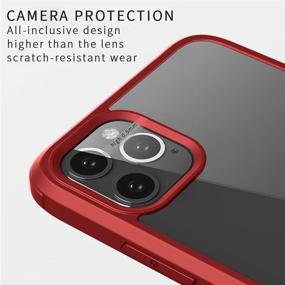 img 1 attached to 📱 Red iPhone 11 Full-Body Case with Tempered Glass Screen Protector - Heavy-Duty Drop Protection, Shock Absorption Cover Case