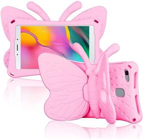 img 4 attached to 🦋 Feitenn Galaxy Tab A 8.0 Case for Kids - 2019 SM-T290/SM-T295 3D Cartoon Butterfly Cover - Non-Toxic EVA - Kid-Proof Shockproof Bumper Shell - Samsung Tab A 8.0'' 2019 - Pink