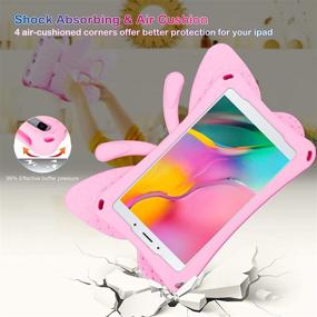 img 1 attached to 🦋 Feitenn Galaxy Tab A 8.0 Case for Kids - 2019 SM-T290/SM-T295 3D Cartoon Butterfly Cover - Non-Toxic EVA - Kid-Proof Shockproof Bumper Shell - Samsung Tab A 8.0'' 2019 - Pink