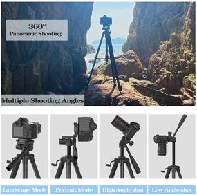 img 3 attached to 📸 Kingjue 60-inch Camera Tripod Stand for Canon Nikon DSLR Cameras | Universal Phone Tablet Holder, Remote Shutter, Carry Bag included