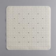 rubbermaid commercial safti-grip shower mat, square, 22.25x22.25, non-slip, white logo