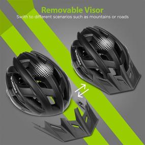 img 1 attached to MOON HB3-9 Adult Cycling Helmet: Lightweight Adjustable Mountain Road Bike Helmet with Detachable Visor and 22 Vents