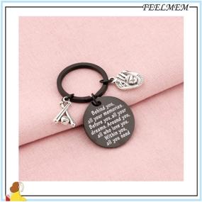 img 3 attached to Бейсбольный брелок "FEELMEM Baseball Keychain Memories Baseball Black