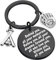 feelmem baseball keychain memories baseball black logo