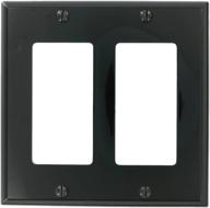 🖤 black leviton 80409-ne standard size thermoplastic nylon 2-gang decora/gfci device wallplate logo