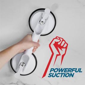 img 1 attached to Suction Grab Bar 2 Pack - Strong Hold Safety Assist Handle for Bathroom, Shower, Bath Tub - Supports up to 350lb by Medical King