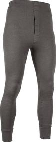 img 2 attached to 🔥 Stay Warm and Cozy with AMERICAN ACTIVE Men's Long Johns Thermal Base Layer Pants – 100% Cotton Fleece Lined Underwear (Pack of 3)