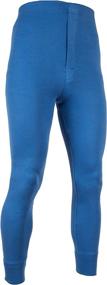 img 1 attached to 🔥 Stay Warm and Cozy with AMERICAN ACTIVE Men's Long Johns Thermal Base Layer Pants – 100% Cotton Fleece Lined Underwear (Pack of 3)