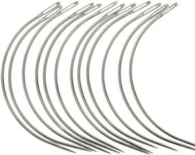 img 4 attached to 🧵 Soft 'N Style 12 Combo Deal: C Type Weaving Needle - Repair Upholstery, Carpet, Leather, Canvas with Curved Needles and Pins - Hand Sewing