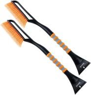 🚗 astroai 2 pack 27” snow brush and deluxe ice scraper - heavy duty abs, pvc brush with ergonomic foam grip for cars logo