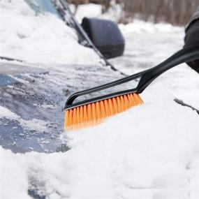 img 3 attached to 🚗 AstroAI 2 Pack 27” Snow Brush and Deluxe Ice Scraper - Heavy Duty ABS, PVC Brush with Ergonomic Foam Grip for Cars