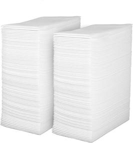 img 3 attached to 🧻 Linen Feel Disposable Guest Towels - Cloth Like White Paper Hand Napkins 200 Pack - For Bathroom, Parties, Dinner, Cocktails, Kitchen, Weddings & Events - Highly Absorbent & Soft