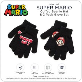 img 2 attached to 🧤 Nintendo Super Reversible Winter Gloves for Boys - Essential Accessories