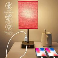 cozoo usb bedside table desk lamp with 3 usb charging ports and 2 outlets power strip логотип