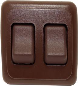 img 1 attached to 🏕️ RV Trailer Camper Double SPST On-Off Switch with Bezel, 12-Volt, American Technology Components (Brown)