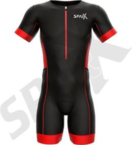 img 2 attached to 🚴 Sparx Elite Aero Short Sleeve Triathlon Suit - Team Skinsuit with Swim, Bike, and Run Components
