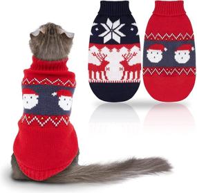img 4 attached to Rypet Packs Cat Christmas Sweater