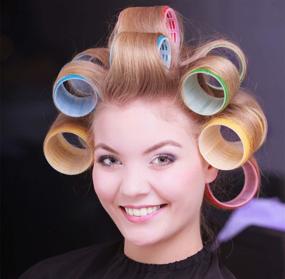 img 1 attached to 12 Pack Self Grip Salon Hair Rollers: Achieve Gorgeous DIY Curly Hairstyles with JUMBO Hair Curlers