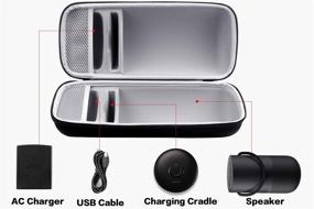 img 2 attached to ✈️ COMECASE Portable & Protective Case for Bose Portable Home Bluetooth Speaker - Black, Ideal for Travel and Hiking