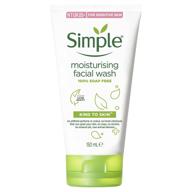 🧼 150ml simple kind to skin moisturizing facial wash - enhance your skin with gentle cleansing logo