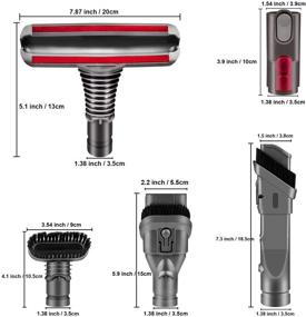 img 3 attached to 🔧 Dyson Vacuum Attachments Kit Accessories Compatible with V10, V10 Absolute, V8, V6, V7, DC24, DC33, DC35, DC39, DC44, DC58, DC59, DC62, DC74 Absolute, V8 Animal, and V7 V10 Models