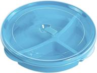 🍽️ convenient microwave food storage tray - 3 section/compartment divided plates with vented lid (assorted colors) logo