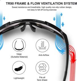 img 2 attached to 🕶️ Polarized Cycling Glasses by Desikit: UV400 Sports Sunglasses with 3 Interchangeable Lenses for Men and Women - Ideal for Running, Fishing, Golf