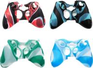 🎮 xbox 360 controller skin - 4 pack, silicone protective case cover with premium super grip for enhanced gaming experience logo