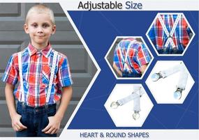 img 1 attached to Adjustable Kids Suspenders - Comfortable X Back Suspender for Toddlers, Boys, and Girls