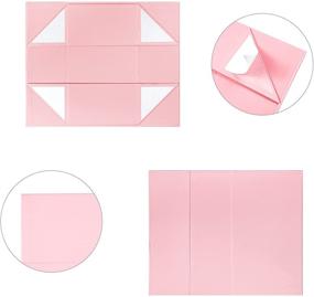 img 1 attached to 🎁 WRAPAHOLIC 1-Piece Pink Gift Box Set | Collapsible with Magnetic Closure | Includes 2 White Tissue Papers | Ideal for Birthday, Party, Holiday, Wedding, Graduation | Size: 9.8X5.9X3.1 Inches