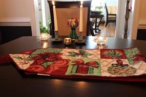 img 2 attached to 🎄 Decorative Christmas Poinsettia Tapestry - Enhanced SEO