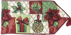 img 4 attached to 🎄 Decorative Christmas Poinsettia Tapestry - Enhanced SEO