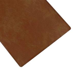 img 2 attached to 🪡 5X8 inch Self-Adhesive Leather Repair Patch for Sofas, Car Seats, Handbags - Irregular Pattern Ocher Brown