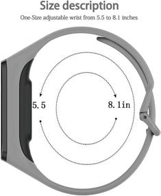 img 1 attached to 8 Pack Watch Bands Compatible With Samsung Galaxy Fit2 SM-R220 Soft Silicone Sport Replacement Strap Compatible With Galaxy Watch Fit2 Black