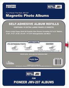 img 1 attached to 📸 Extra Large Magnetic Page X-Pando Photo Album: Refill Pages for JMV-207
