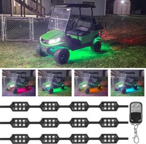 img 3 attached to 🏍️ 12pcs Motorcycle LED Light Kit - RGB Dream Color Chasing with APP & RF Wireless Remote Control - DC 12V Smart Brake Light Function - Multi-Color Underglow Light Strip for Motorcycle Golf Carts