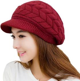 img 4 attached to Loritta Womens Winter Knitted Slouchy Outdoor Recreation for Hiking & Outdoor Recreation Clothing