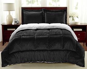 img 3 attached to 🛏️ Quality Black Twin Comforter Set by Cathay Home - Dream in Absolute Comfort!