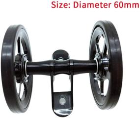 img 1 attached to 🚴 BEYST 60mm Aluminum Alloy Bike Double Roller Rear Wheels for Brompton – Easy Extension Roller Assembly for Folding Bicycle Rear Mudguard