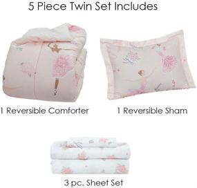 img 3 attached to 💃 Dancing Ballerina Bed in a Bag Twin Set - Perfect for Kid's Room!