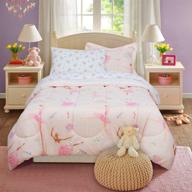 💃 dancing ballerina bed in a bag twin set - perfect for kid's room! logo